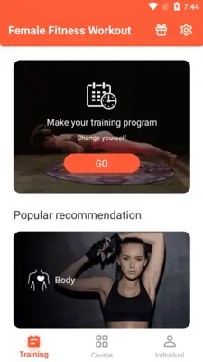 Female Fitness Workout android App screenshot 1